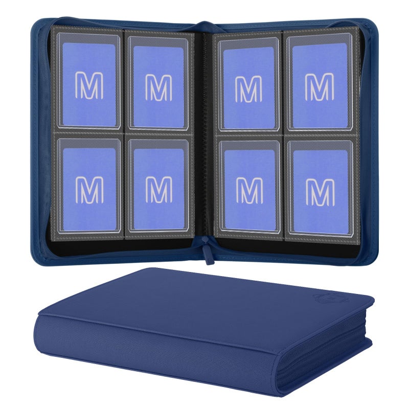 MOSLA Toploader Binder,4-Pocket Side Load Trading Card Album, Holds 128 Cards with Double-Sided Pockets for MTG, Sports Cards, Top Loader Storage - Image 1